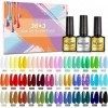 SHOWNAIL 39Pcs Vernis à Ongles Semi-Permanent Gel Vernis à Ongles 36 couleurs + Base Coat + TopCoat + Matt Top Coat , Lot Ve