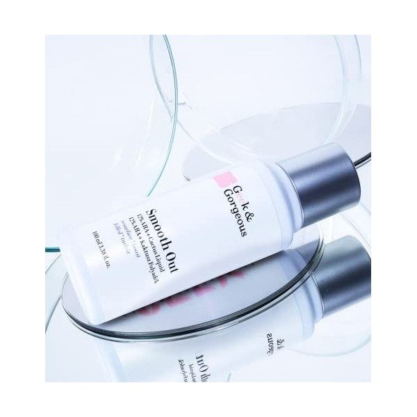 Geek & Gorgeous Smooth Out 12% AHA + Cactus liquide – Exfoliant liquide, donne une peau plus saine et plus jeune – tous les t...