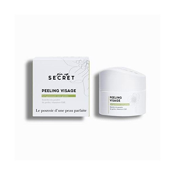 PIN UP SECRET - Gel Gommage Peeling Visage Sans Grains - Soin Exfoliant et Hydratant pour les Peaux Sensibles - Nettoie en Pr...