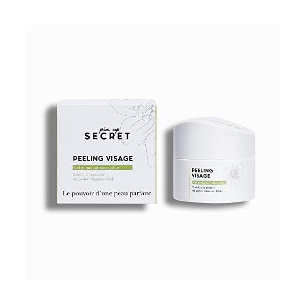 PIN UP SECRET - Gel Gommage Peeling Visage Sans Grains - Soin Exfoliant et Hydratant pour les Peaux Sensibles - Nettoie en Pr