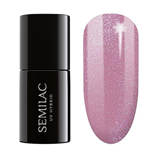 Semilac Vernis à ongles gels semi-permanents UV 319 Shimmer Dust Pink 7ml