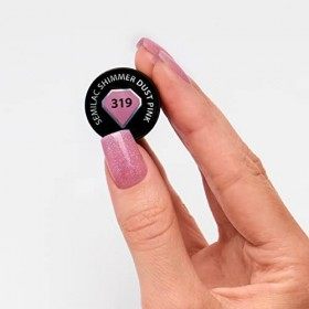 Semilac Vernis à ongles gels semi-permanents UV 319 Shimmer Dust Pink 7ml