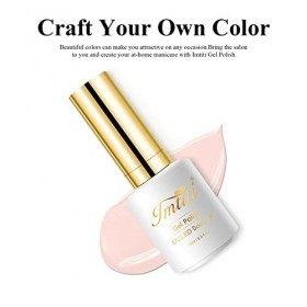 Imtiti Nude Vernis Gels Semi-Permanents,15ml Vernis à Ongles Gel Beige LED UV Vernis à Ongles Gel DIY Nail Art Kit de Démarra