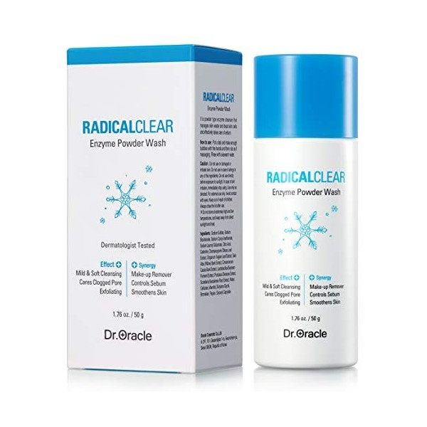 DR.ORACLE Enzyme Powder Wash, Scrub And Face Wash, Enzyme Cleaner Peeling, Peelings for Face, Korean Exfoliator, Brightens De...