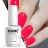 Vishine 15ml Vernis à ongles Semi-permanent Gel Polish Soak-off UV LED Manucure Vernis Gels DIY Salon Hot Pink 2033