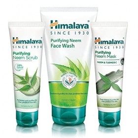 Himalaya Neem Face Wash Gel, Scrub and Mask - Solution naturelle sans savon pour hommes et femmes - Aide à minimiser, contrôl...