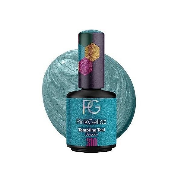 Pink Gellac Vernis Semi-Permanent - Delighted Blue 15 ml - Vernis Semi-Permanent Bleu - Vernis Semi-Permanent Professionnel, 