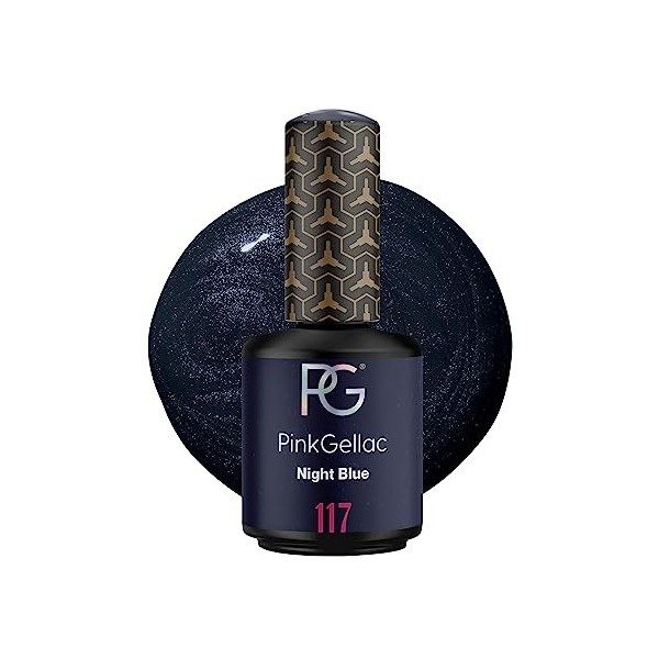 Pink Gellac Vernis Semi-Permanent - Delighted Blue 15 ml - Vernis Semi-Permanent Bleu - Vernis Semi-Permanent Professionnel, 