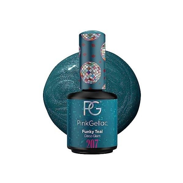 Pink Gellac Vernis Semi-Permanent - Delighted Blue 15 ml - Vernis Semi-Permanent Bleu - Vernis Semi-Permanent Professionnel, 