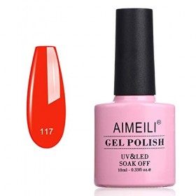 AIMEILI Soak Off UV LED Vernis à Ongles Gel Semi-Permanent - Lilium Pumilum 117 10ml