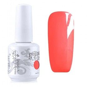 Vishine Vernis à ongles Semi-permanent Nail Polish UV LED Soak Off Gels Manucure Abricot rosâtre 1618 