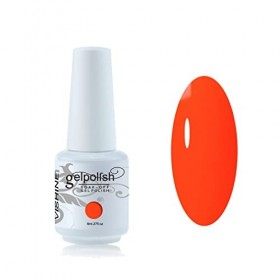 Vishine 8ml Vernis à Ongles Gel Semi Permanent UV LED aux 298 Couleurs Divers pour Nail Art Manucures Orange Rouge 043
