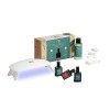 Manucurist Kit Vernis Semi Permanent Essentiels Green Flash - Lampe Ongles Led 24W + Base Coat + Top Coat + Vernis Rouge 12-f