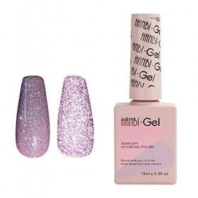 Nail Gel pailleté, Gel réfléchissant vernis à ongles paillettes diamant UV Gel Nail Art Soak Off Gel UV manucure Nail Art cad