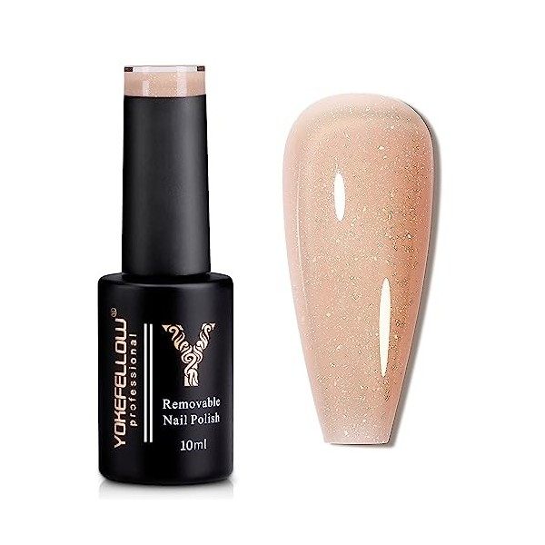 Yokefellow Nagellack Semi-permanent (milchweiß, 10 Ml) – HEMA-frei, Für French Manicure & Nail Art