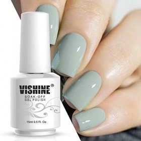 Vishine Vernis à ongles 15ml Vernis Semi-permanent Gel Polish UV LED Soak Off Manucure Sage 2059