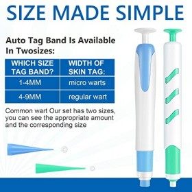 Kit de Acrochordons Traitement, Traitement anti Acrochordons avec 60 Bandes détiquettes Cutanées Micro et Régulières 1 mm à