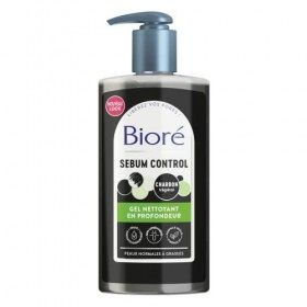 BIORÉ Gel Nettoyant en Profondeur au Charbon 200 ml Crème Jour et Nuit