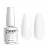 Vishine 8ml Vernis à Ongles Gel Semi Permanent UV LED aux 298 Couleurs Divers pour Nail Art Manucures Blanc 020