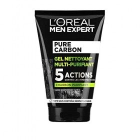 LOréal Men Expert - Gel Nettoyant Multi-Purifiant Visage Homme - Anti-Impuretés & Imperfections - Usage Quotidien - Enrichi 