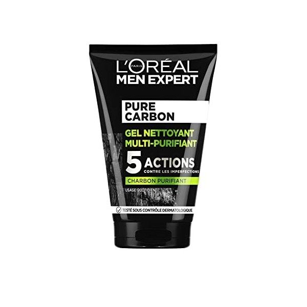 LOréal Men Expert - Gel Nettoyant Multi-Purifiant Visage Homme - Anti-Impuretés & Imperfections - Usage Quotidien - Enrichi ...