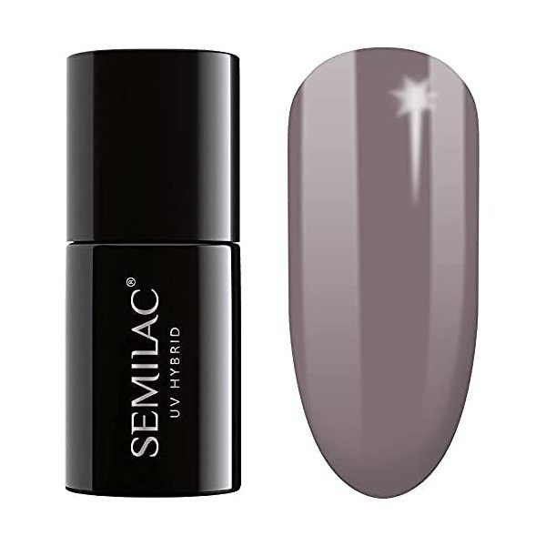 Semilac Vernis à ongles gels semi-permanents UV 017 Grey 7ml