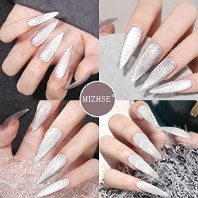 MIZHSE 10ml Silver Cat Eye Gel Vernis à Ongles Universel Bright Glitter Cat Eye Gel Vernis à Ongles Magnétique Gel Art Manucu