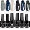 Senvenski Vernis Semi Permanent Art Gel Liner Paint Design Set Blanc Noir Or Argent Fluorescent Vernis à Ongles Couleur Shell