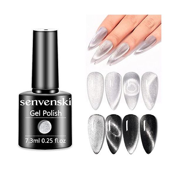 Senvenski Vernis Semi Permanent Art Gel Liner Paint Design Set Blanc Noir Or Argent Fluorescent Vernis à Ongles Couleur Shell