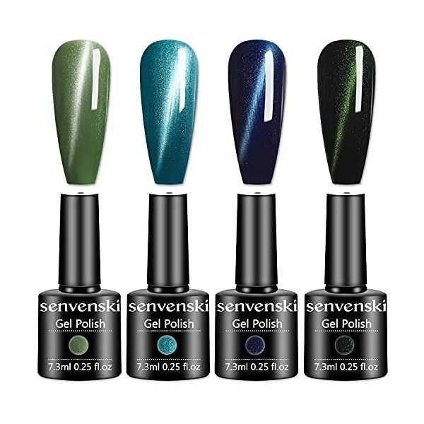 Senvenski Vernis Semi Permanent Art Gel Liner Paint Design Set Blanc Noir Or Argent Fluorescent Vernis à Ongles Couleur Shell