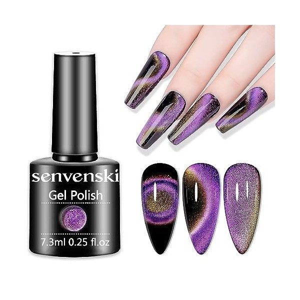 Senvenski Vernis Semi Permanent Art Gel Liner Paint Design Set Blanc Noir Or Argent Fluorescent Vernis à Ongles Couleur Shell