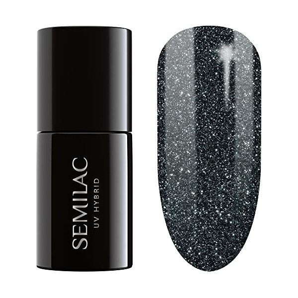 Semilac Vernis à ongles gels semi-permanents UV 093 Silver Dust 7ml