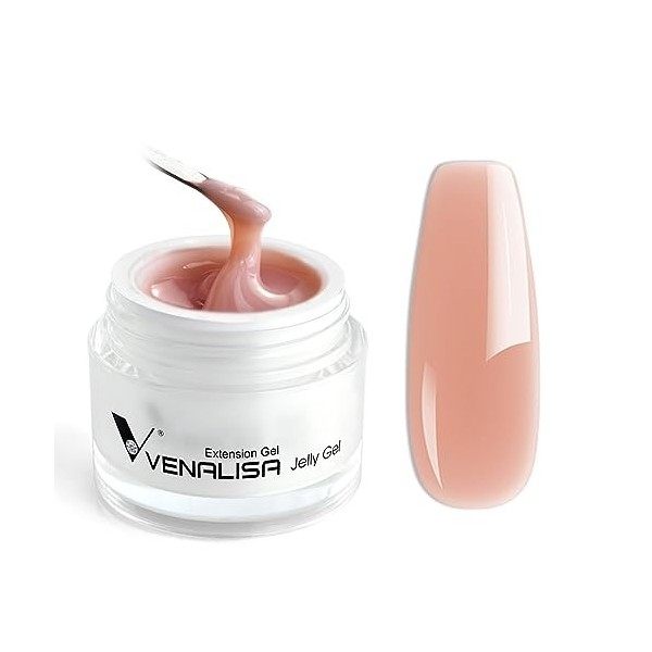 Venalisa 50g gel construction ongle uv - natur couleur rose fumé - kit ongle gel complet Builder Gel et résines pour faux ong