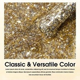 Venalisa Vernis à ongles gel Soak Off pour débutant à la maison ou en salon de manucure - Doré à paillette, 12 ml