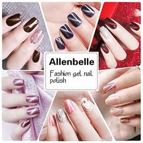 Allenbelle Vernis Semi Permanent Magnet Vernis à Ongle Gel UV LED Nail Art Vernis Permanent Soak Off Manucure 7.3ml/pc Lot d