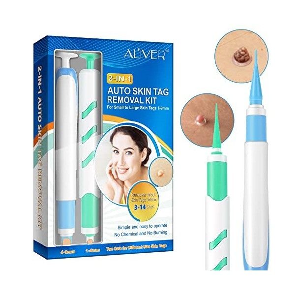 Acrochordons Traitement, Auto Skin Tag Remover Kit, Délimination des Acrochordons Verrues pour Anti Acrochordons Petites à G ...