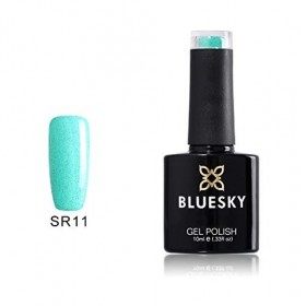 Bluesky Gel Nail Rolir, Marine SR11, bleu, paillettes, lumière, sarcelle durable, résistant aux puces, 10 ml nécessite du sé