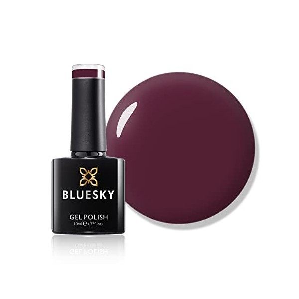 Vernis à ongles gel Bluesky, Marvelolous Mauve BSH001, violet foncé, durable, résistant aux puces, 10 ml nécessite du séchag