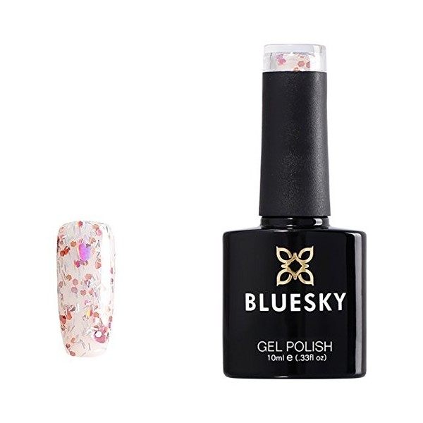 Bluesky Gel Nail Rolir, Flirt SP16, coeurs roses, Gliiter, Confettis, Saint Valentin, UV / LED Foak-Off Gel Polon