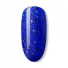 Vernis à ongles gel Bluesky, Blz02 en bleu royal profond, brillant, paillettes, longue durée, résistante aux puces, 10 ml né