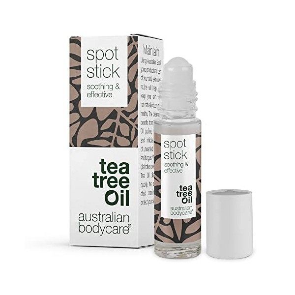 Tea Tree Oil Spot Stick Australian Bodycare 9 ml | Stick Correcteur à Bille Antitaches, Boutons, Peaux Grasses et Acné | l’