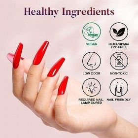 AIMEILI 2 * 15ml No Wipe Top Coat et Base Semi Permanent Vernis à Ongles Base et Top Coat Vernis Set