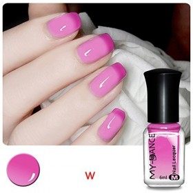 HHHG 6ML Vernis Semi Permanent Transparent Vernis Naturel Vernis à Ongles Femme Gels Semi-permanents Brillant Paillettes Gel 