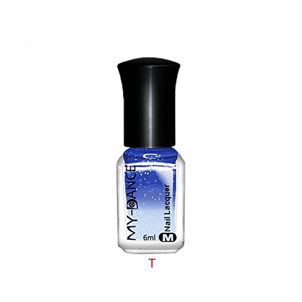 HHHG 6ML Vernis Semi Permanent Transparent Vernis Naturel Vernis à Ongles Femme Gels Semi-permanents Brillant Paillettes Gel 