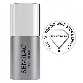 Semilac Vernis à ongles gels semi-permanents UV Top No Wipe Stone Effect 7ml