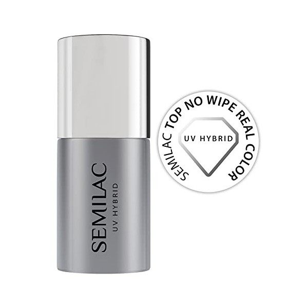 Semilac Vernis à ongles gels semi-permanents UV Top No Wipe Stone Effect 7ml