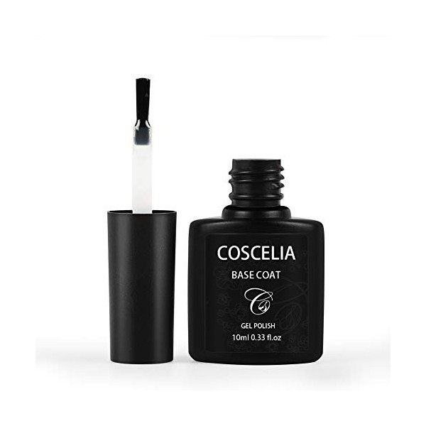 COSCELIA 10ml Top Coat Vernis Semi Permanent,Vernis Semi Permanent No Wipe Top Coat Vernis Semi Permanent Nail Art