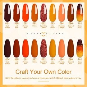 Lavender Violets 12 Pcs Gel Vernis à Ongles Semi Permanent Charmant Nu Couleurs Café Brun French Nail Art UV LED Soak Off ave