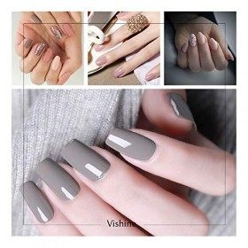 Vishine 48W Lampe LED UV Kit Complet Vernis Semi-Permanent,6 Couleurs les plus demandés, No wipe Top Coat Base Coat,Complet A