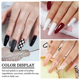 YSUVIN Vernis Gel UV Semi Permanent, 23PCS Noël Rouge Vert Pastel Rose Automne Hiver Lot Vernis à Ongles Manucure Kit Soak Of